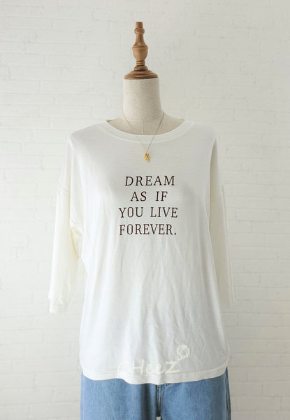 韓國 DREAM Tee (三色入︰白, 焦糖啡, 磚紅)