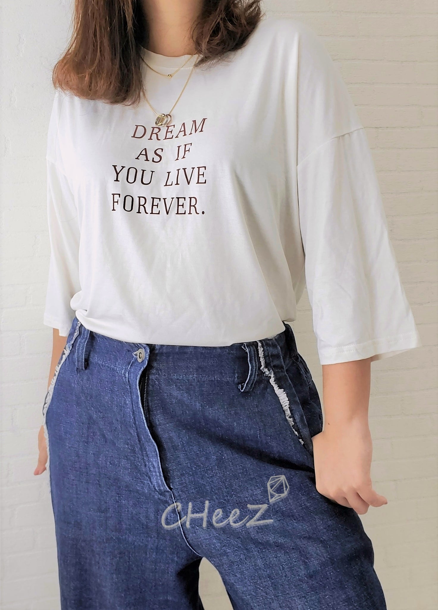 韓國 DREAM Tee (三色入︰白, 焦糖啡, 磚紅)